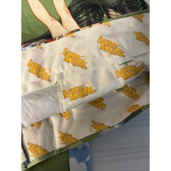 Loudmouth Colorful Golf Pin Up Girl Print Chino Pants Size 40 Novelty Pockets - Picture 13 of 16